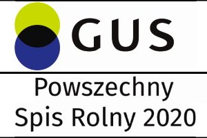 Obraz przedstawia logo w postaci dwóch zacodzących na siebie kół: zielonym i granatowym oraz napisu GUS. Ponizej napis: Powszechny spis rolny 2020